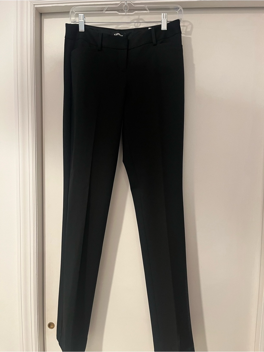 Express women’s Columnist barely boot Black Dress work Pants - Straight Leg
